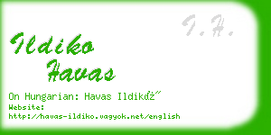 ildiko havas business card